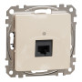 Компютерна розетка RJ45 CAT6 UTP Бежевий 73х73х35mm ABS-UV [SDD112461] Sedna Design & Elements Schneider Electric