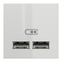 Розетка USB подвійна 2.1А 2 модулі біла [NU341818] PC Unica New Шнейдер Електрік