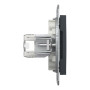 Розетка комп'ютерна RJ45 STP кат.5Е Asfora чорна ABS [EPH5000171] Шнейдер Електрік
