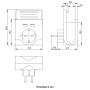 Розетка з USB зарядкою 16А 2P+PE 2хUSB 2,4А білий [WTP11-16-01-G-U] Т-02/01 UEC