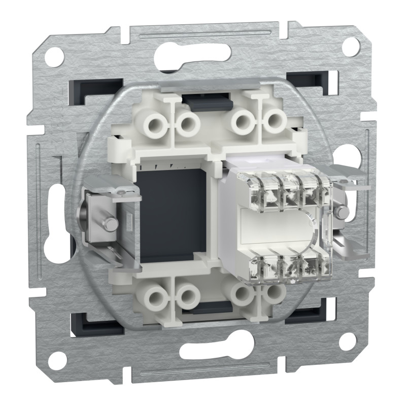 Розетка комп'ютерна RJ45 UTP кат.5Е Asfora чорна ABS [EPH4300171] Шнейдер Електрік