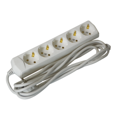 Удлинитель 3м 5 гнезд 2Р+PЕ IP20 [WYP10-10-05-03-G-G-U] ECO UEC