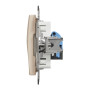 Компютерна розетка RJ45 CAT6 UTP Бежевий 73х73х35mm ABS-UV [SDD112461] Sedna Design & Elements Schneider Electric