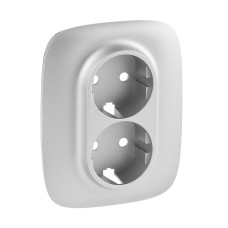 Накладка 2х2к+З розетки Valena Allure алюминий [754957] Legrand
