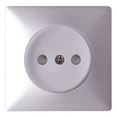 Панель для розетки без заземления алюминий [ins0040102] E.NEXT e.lux.12211L.pn.aluminium
