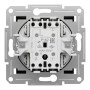 Выключатель двухклавишный Asfora самозажимной ABS черный [EPH0300171] Шнейдер Электрик