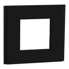 Рамка 1-постовая 85x92x10,25mm каучук [NU600272] PC Unica Deco Signature Шнейдер Електрік