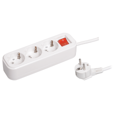 Удлинитель с выключателем 3м 3 гнезда 2Р+PЕ IP20 [WYP11-16-03-03-ZK] Classic УЕК