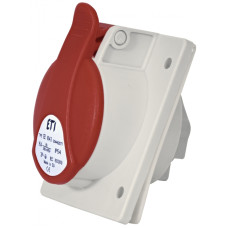 Силовая розетка 3P+PE 16А 400В встраиваемая IP54 красная [4482077] EE-1643 ETI