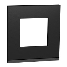 Рамка 1-постовая горизонтальная камень/антрацит [NU600287] PC Unica New Шнейдер Электрик