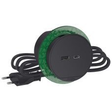 Блок розеток USB тип А+С антрацит [INS44009] Unica System+ Шнейдер Электрик