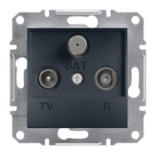 TV-R-SAT розетка 4dB проходная Asfora антрацит ABS [EPH3500271] Шнейдер Электрик