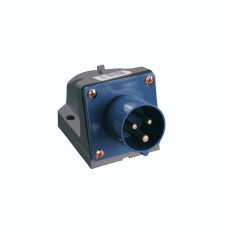 Силова вилка 2P+PE 16А 250В стаціонарна IP44 синя [PSR51-016-3-U] ЗСІ-513 UEC