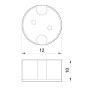 Патрон G5,3 довжина проводу 12 см. 16х26mm керамічний [s9100012] e.lamp socket.G5,3.12cm E.NEXT