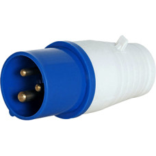 Силовая вилка 2P+PE 32А 230В переносная IP44 синяя [p011002] E.NEXT e.plug.pro.3.32