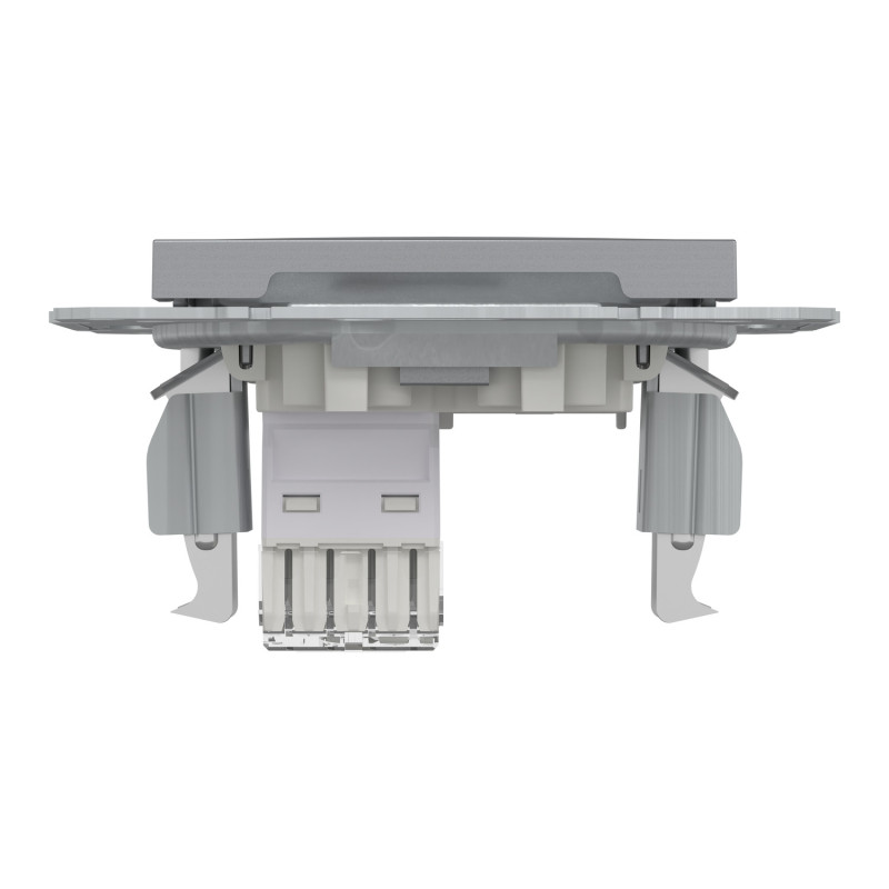 Розетка комп'ютерна RJ45 UTP кат.6 Asfora сталь ABS [EPH4700162] Шнейдер Електрік