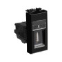 USB Розетка 2,1А 5В Hiperline 1 модуль чорний [4402401] ДКС Avanti