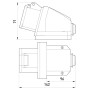 Силова розетка 3P+PE 32А 380В стаціонарна IP44 синя [p012005] E.NEXT e.socket.pro.4.32