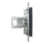 Розетка комп'ютерна RJ45 UTP кат.5Е Asfora чорна ABS [EPH4300171] Шнейдер Електрік