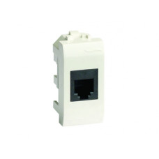 Розетка телефонная RJ11 AMP 1 модуль слоновая кость [75644S] ДКС Brava