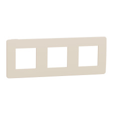 Рамка 3-постовая Бежевая/Бежевая 85х227х10mm ABS [NU280644] Unica New Schneider Electric