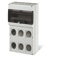 Корпус 16 модулей 6 постов основа 70х87мм IP66 328x550x140мм серый [DIS6725616] Quadro ДКС