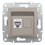 Розетка комп'ютерна RJ45 UTP кат.6 Asfora бронза ABS [EPH4700169] Шнейдер Електрік