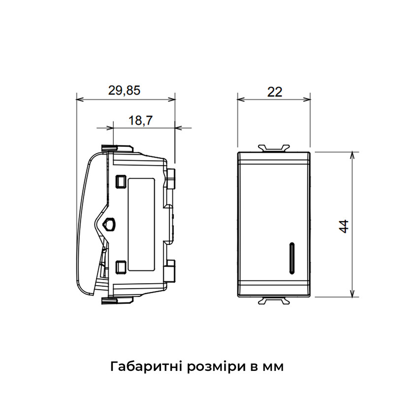Выключатель одноклавишный с подсветкой 1 модуль Chorusmart технополимер слоновая кость [GW11002] Gewiss