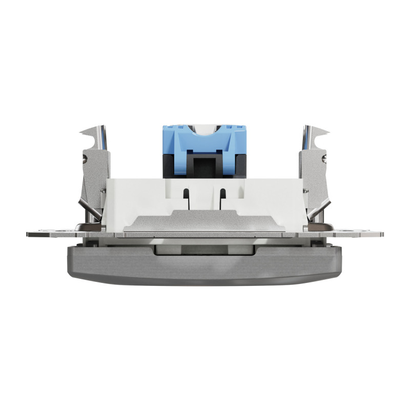 Компютерна розетка RJ45 CAT6 UTP Алюміній 73х73х35mm ABS-UV [SDD113461] Sedna Design & Elements Schneider Electric