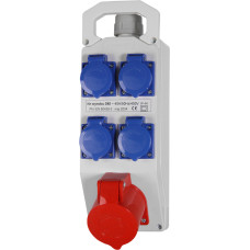 Монтажный набор розетки 1x32A 400В 3P+N+PЕ, 4x16А 250В 2P+PE [390] E.NEXT