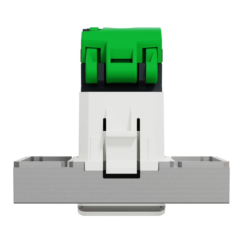 Розетка компьютерная RJ45 категория 6UTP 2 модули алюминий [NU341530] ABS-UV Unica New Шнейдер Электрик
