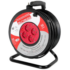 Удлинитель на катушке 50м с з/к 4 гнезда без выключателя baby protect [s042097] e.es.roll.4.50.z.b. E.NEXT