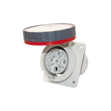 Силовая розетка 3P+E 63А 400В встраиваемая IP67 красная [GW63253H] IEC 309 HP GEWISS