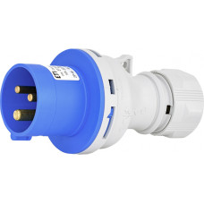 Силовая вилка 2P+PE 16А 230В переносная IP44 синяя [4482016] EV-1632 ETI