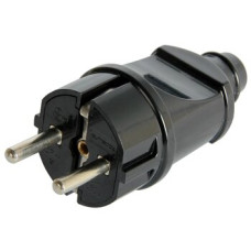 Вилка бытовая с заземлением 16А [s9100003] E.NEXT e.plug.straight.004.16