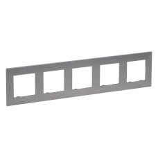Рамка 5-постова NILOE STEP сталь [863495] Legrand
