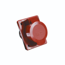 Силова розетка 3P+PE 32А 400В вбудована IP44 червона [PSR42-032-4-U] ЗСІ-424 UEC
