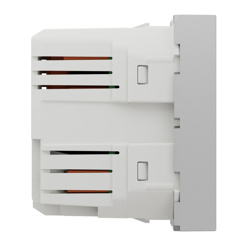 Розетка USB подвійна 2.1А 2 модулі алюмінію [NU341830] PC Unica New Шнейдер Електрік