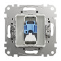 Компютерна розетка RJ45 CAT6 UTP Алюміній 73х73х35mm ABS-UV [SDD113461] Sedna Design & Elements Schneider Electric