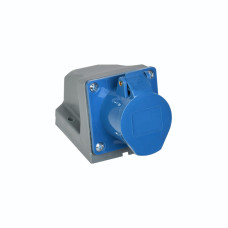 Силова розетка 2P+PE 16А 220В стаціонарна IP44 синя [PSR11-016-3-U] ЗСІ-113 UEC