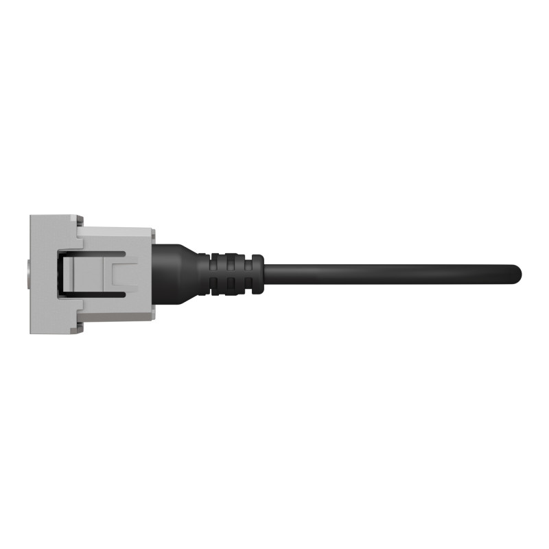 Розетка Minijack 1 модуль алюминий [NU343330] ABS-UV Unica New Шнейдер Электрик