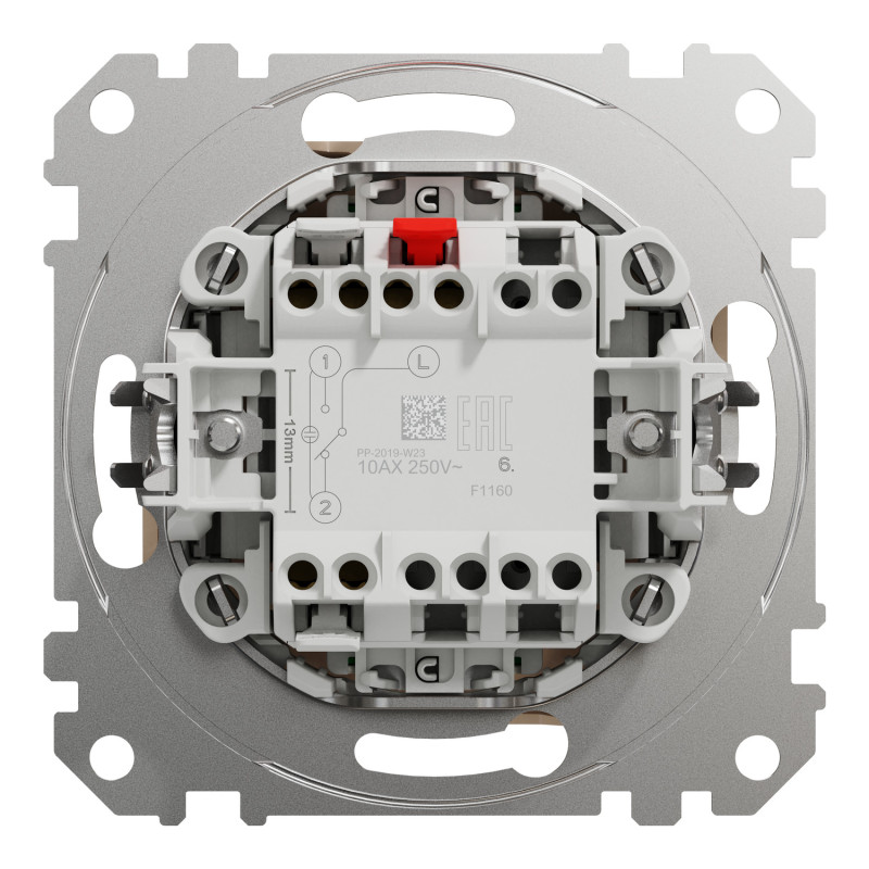 Одноклавишный переключатель с подсветкой бежевый [SDD112106L] ABS-UV Sedna Design&Element Шнейдер Электрик
