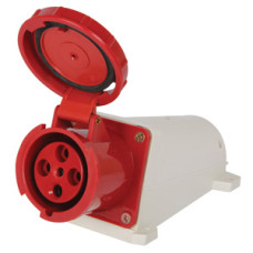 Силовая розетка 3P+PE 63А 380В стационарная IP67 красная [p012006] E.NEXT e.socket.pro.4.63