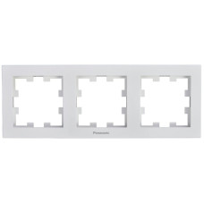 Рамка трехместная горизонтальная Karre Plus 55 ABS белая [WDTF08032WH-UA1] Panasonic