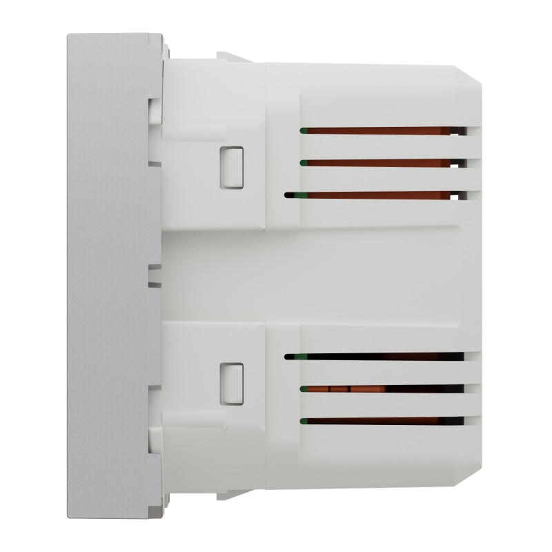 Розетка USB подвійна 2.1А 2 модулі алюмінію [NU341830] PC Unica New Шнейдер Електрік
