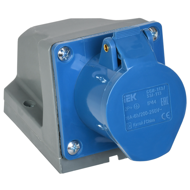 Розетка стаціонарна сси-113 2Р+ре 16А 200-250В ip44, іек [psr11-016-3]