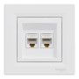 Розетка комп'ютерна з RJ45 UTP кат.5Е Asfora біла ABS [EPH4400121] Шнейдер Електрік