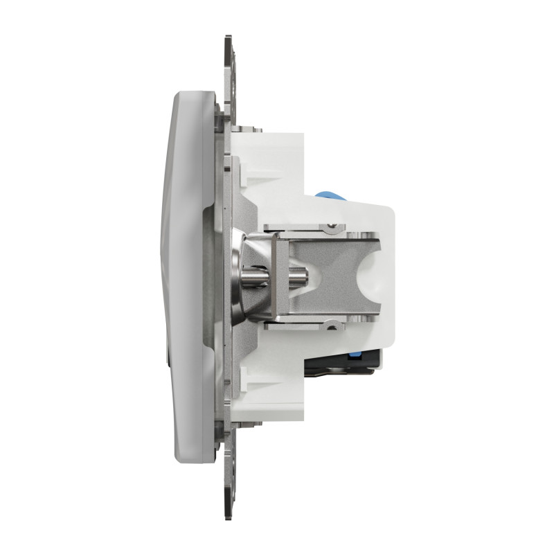 Розетка RJ45+RJ11 6UTP алюминий 73х73х37mm ABS-UV [SDD113468] Sedna Design & Elements Schneider Electric