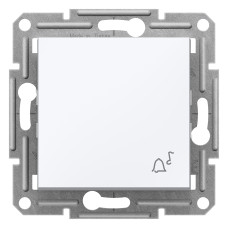 Выключатель кнопки "Звонок" ASFORA 71x71x43mm белый [EPH0870121] Schneider Electric