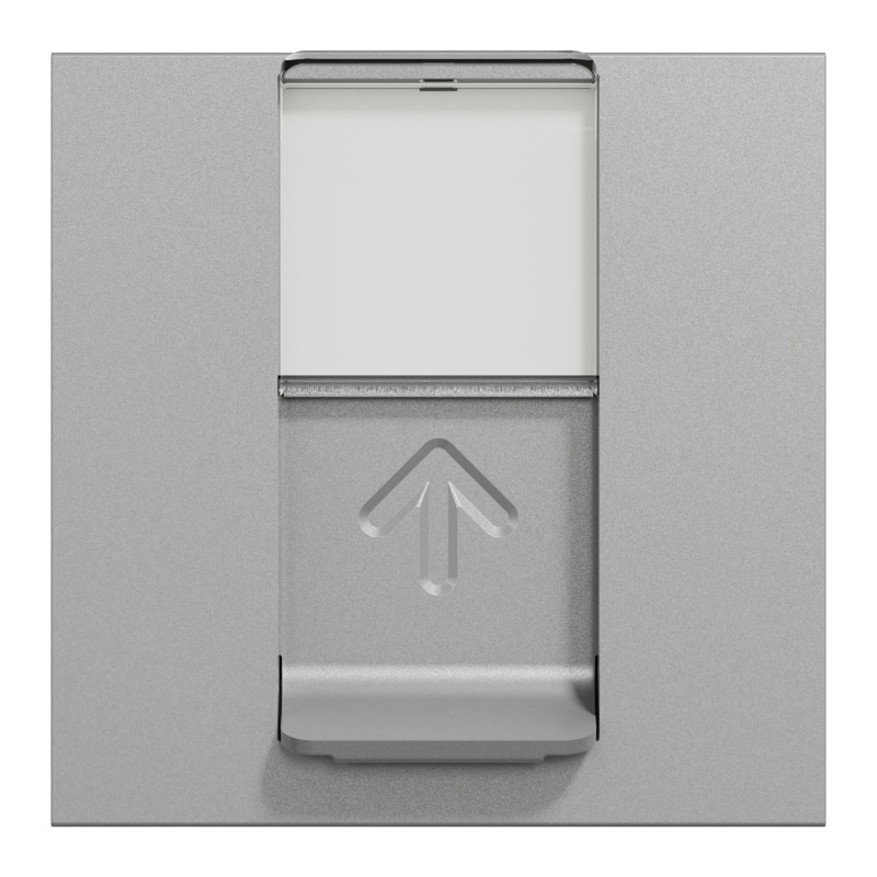 Розетка компьютерная RJ45 категория 6UTP 2 модули алюминий [NU341530] ABS-UV Unica New Шнейдер Электрик